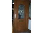 uPVC Golden Oak Front Door and Frame - AS NEW. BARGAIN....