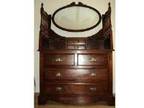 LOVELY OLD MAHOGANY DRESSING TABLE. Oval Mirror, ....