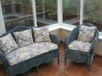 CONSERVATORY FURNITURE Cane Settee and one chair,  this....